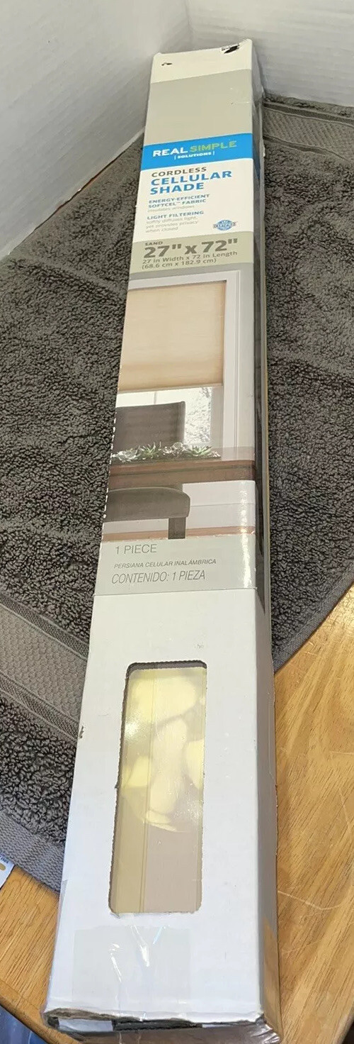 Real Simple Cordless Cellular 27 x 72-Inch Length Shade in Sand
