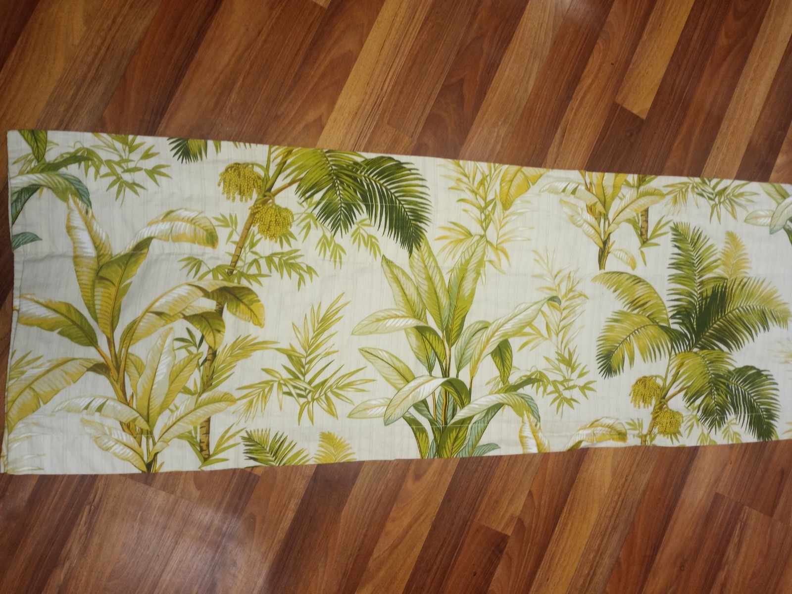 1 Pr-Tommy Bahama Home Window Valances Coastal Design Green 100% Cotton 84″x17″