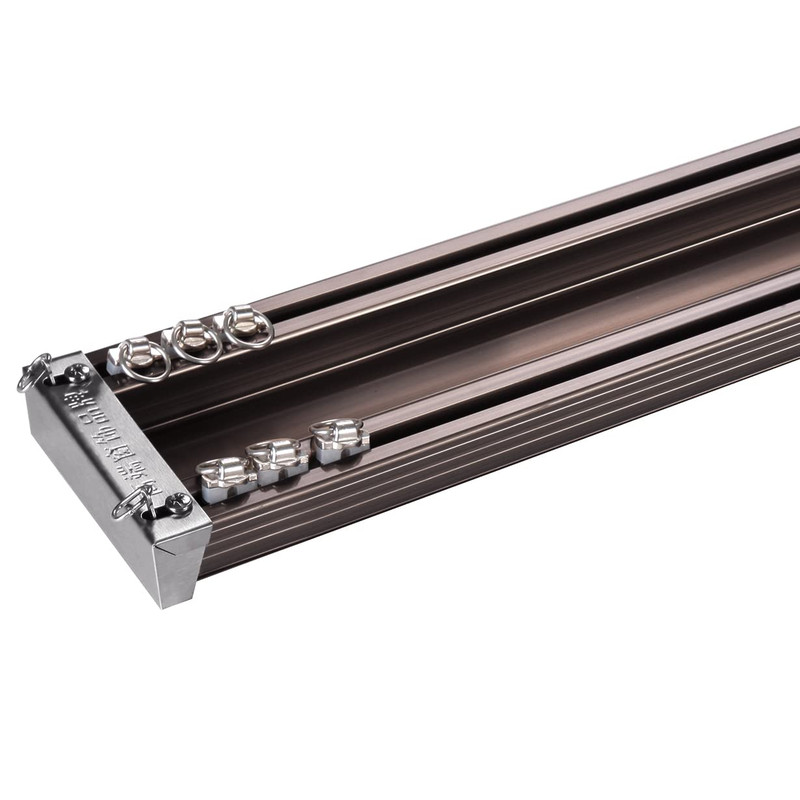 Zshine Heavy-Duty Curtain Conjoined Double Track Rails Ceiling Mounting For