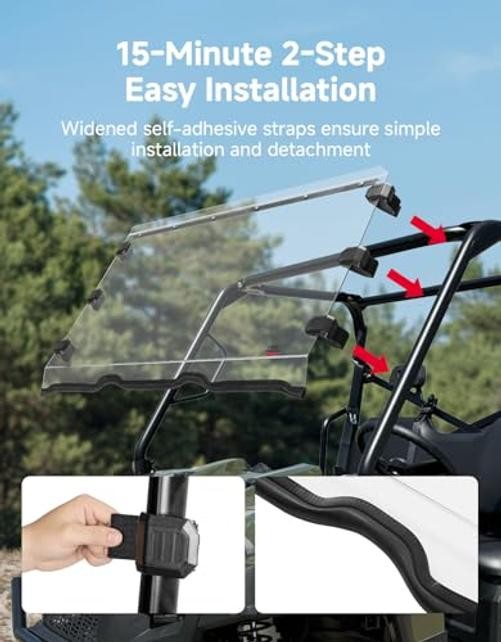 UV-Resistant Front Windshield Compatible With Polaris Ranger 800 XP/ 800 XP