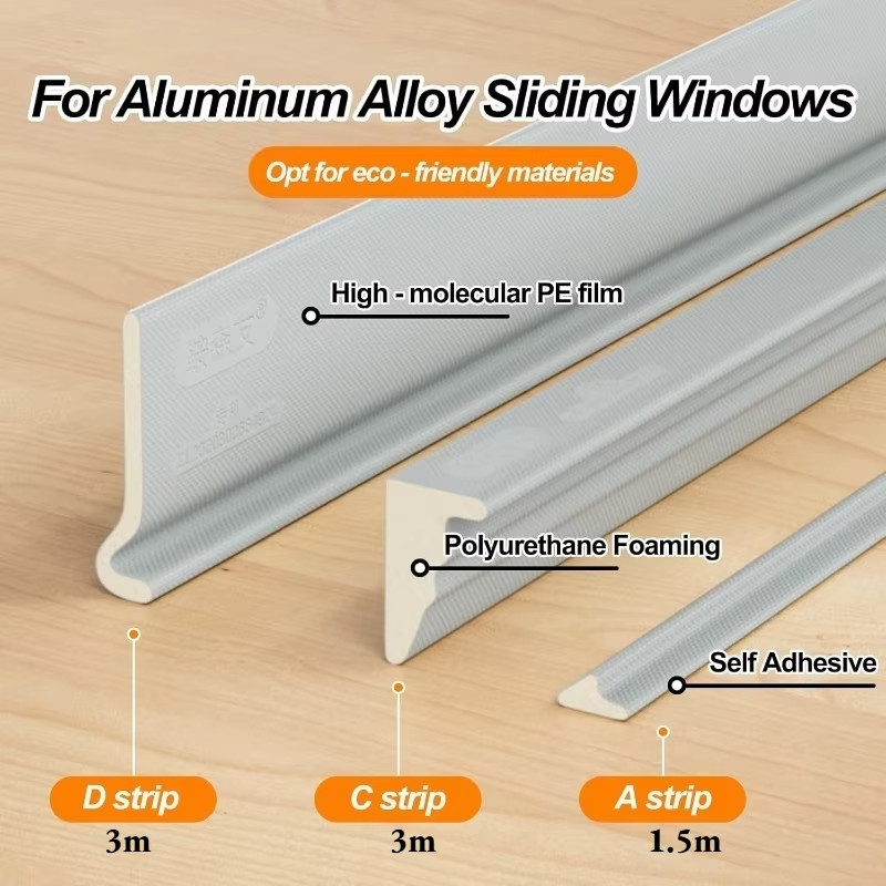 Self-Adhesive Window Seal Strip Set Windproof Soundproof Draft Proof