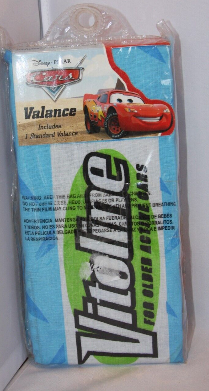 Disney Pixar Cars Valance Standard Jay Franco Window Topper Kids Room Curtain
