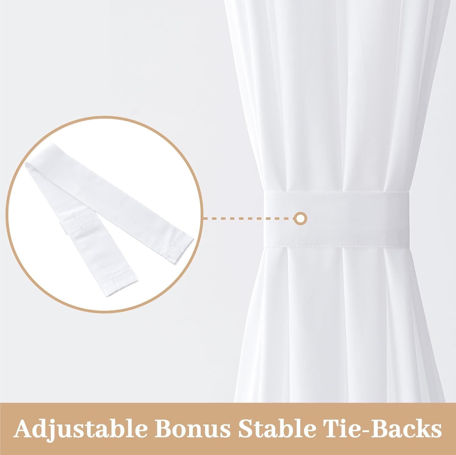 MIULEE Non-See-Through Sidelight Curtains for Front Door, Privacy Semi Sheer Cur