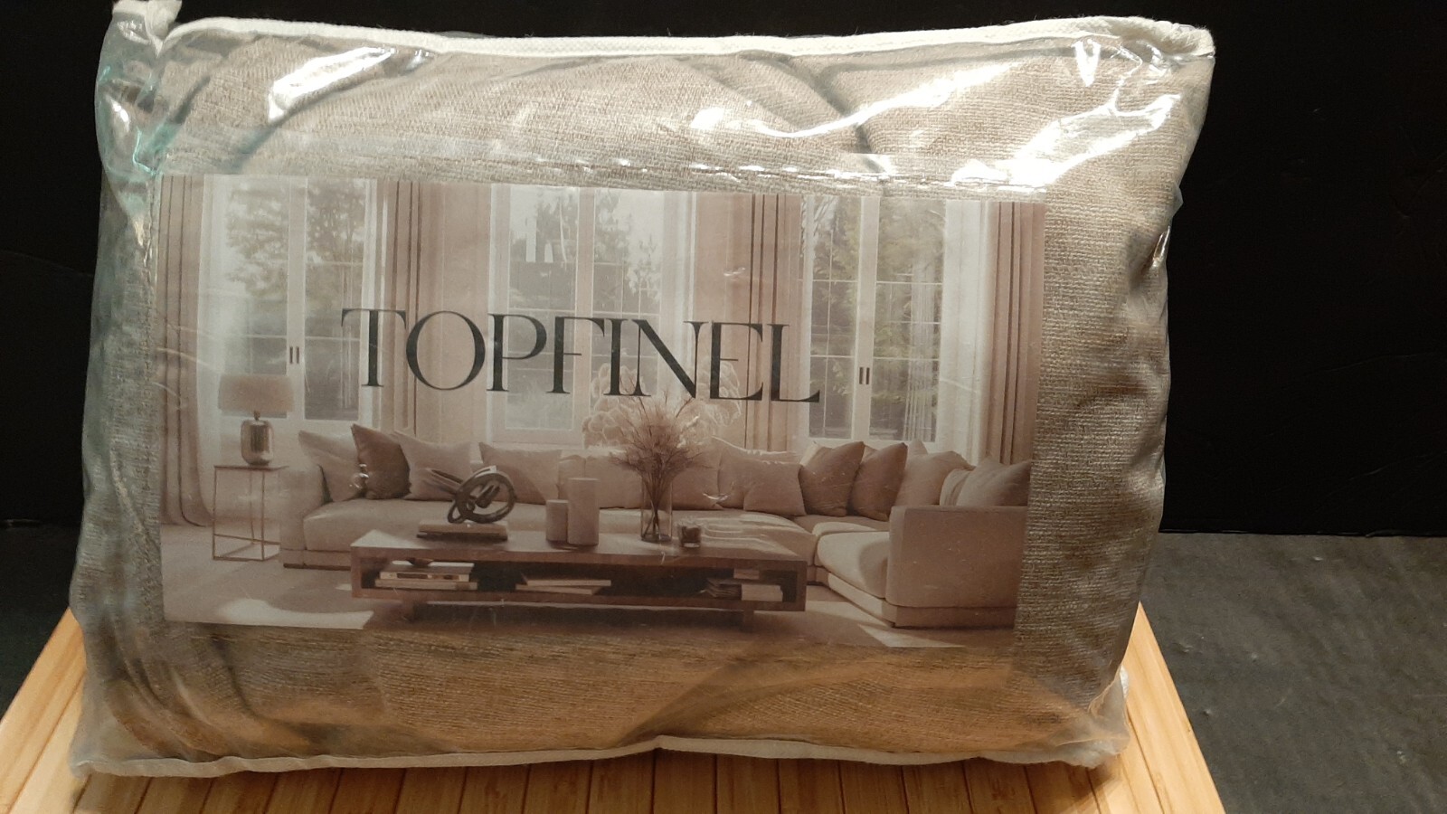 Pair Topfinel Taupe Burlap Linen Blackout Curtains 52×84 Slub Beige Brown New J9