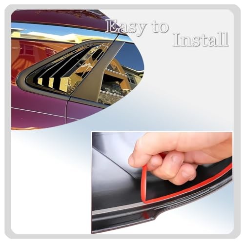 Window Louver， 2Pcs Side Vent Window Louvers for 2021-2025 KIA K5 Bright Black