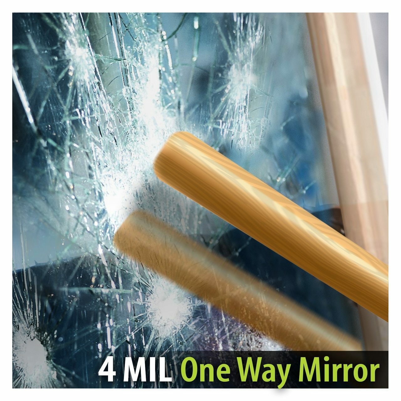 BDF S4MS15 Window Film Security and Daytime Privacy 4 Mil Silver (Dark)