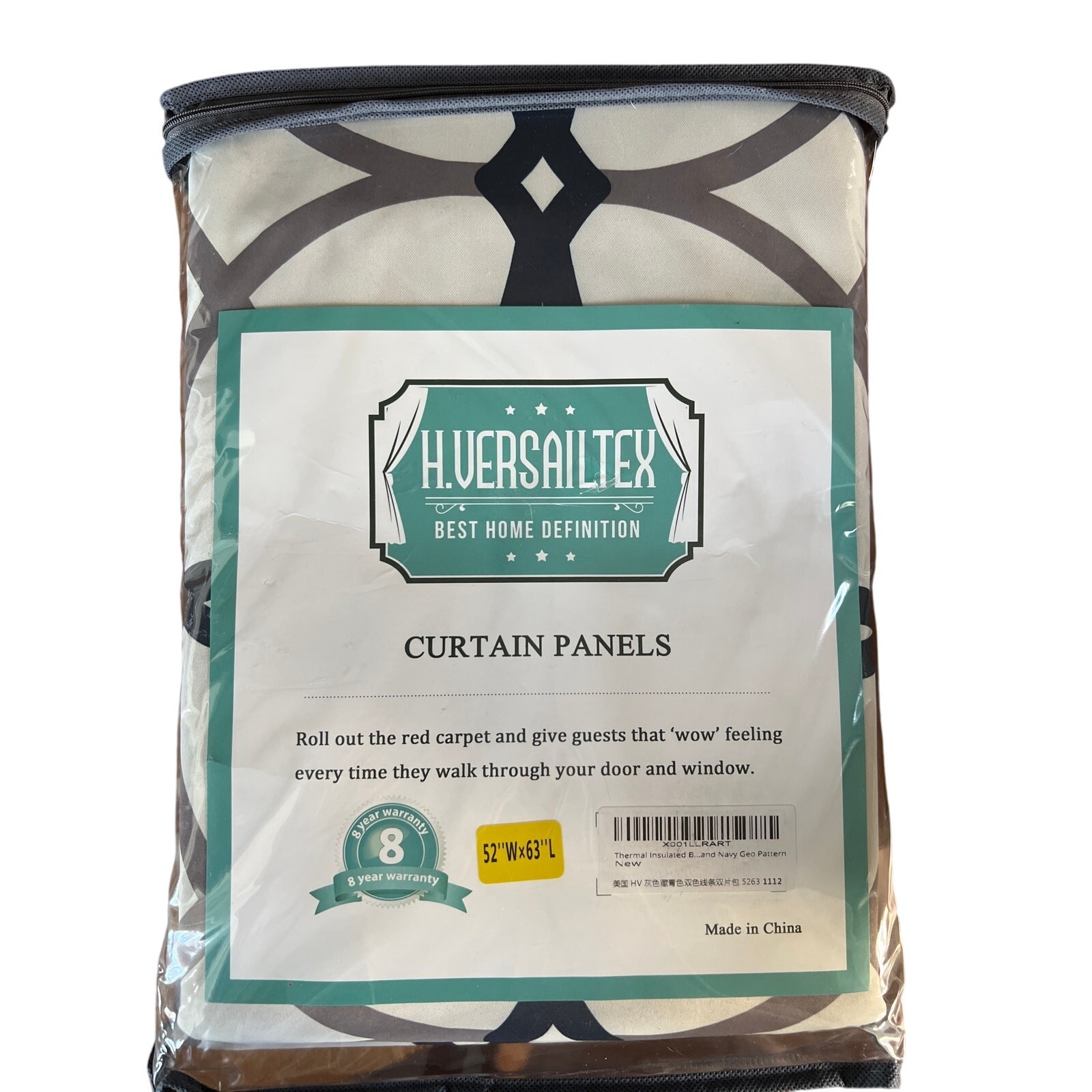H.VERSAILTEX 53″W x 63″H Light Blocking Blackout Thermal SET of 2 Curtains Drape