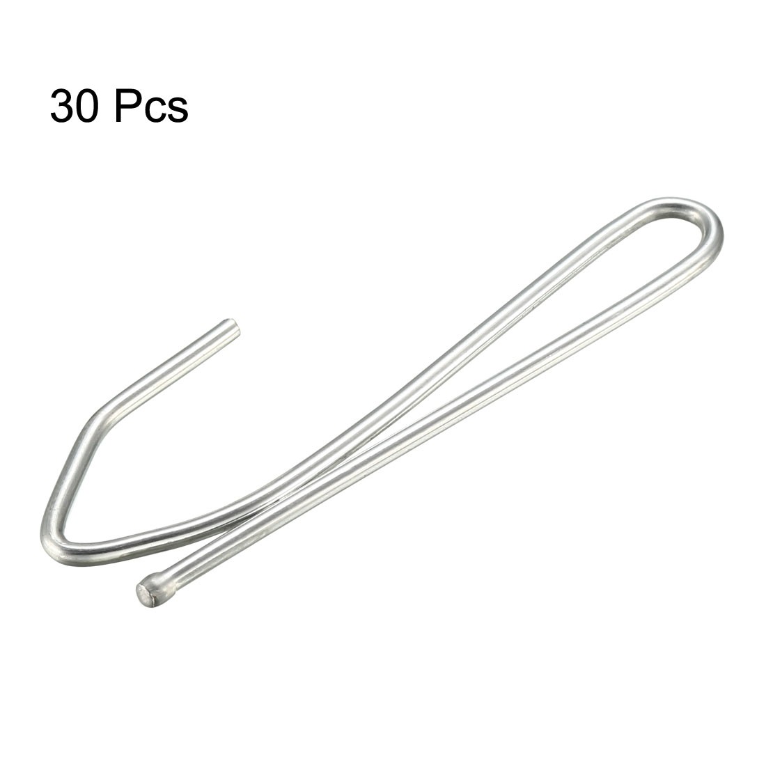 Curtain Hooks Pin-On Drapery Hook Zinc Plating Long Shanks 2.7″ 30 Pcs