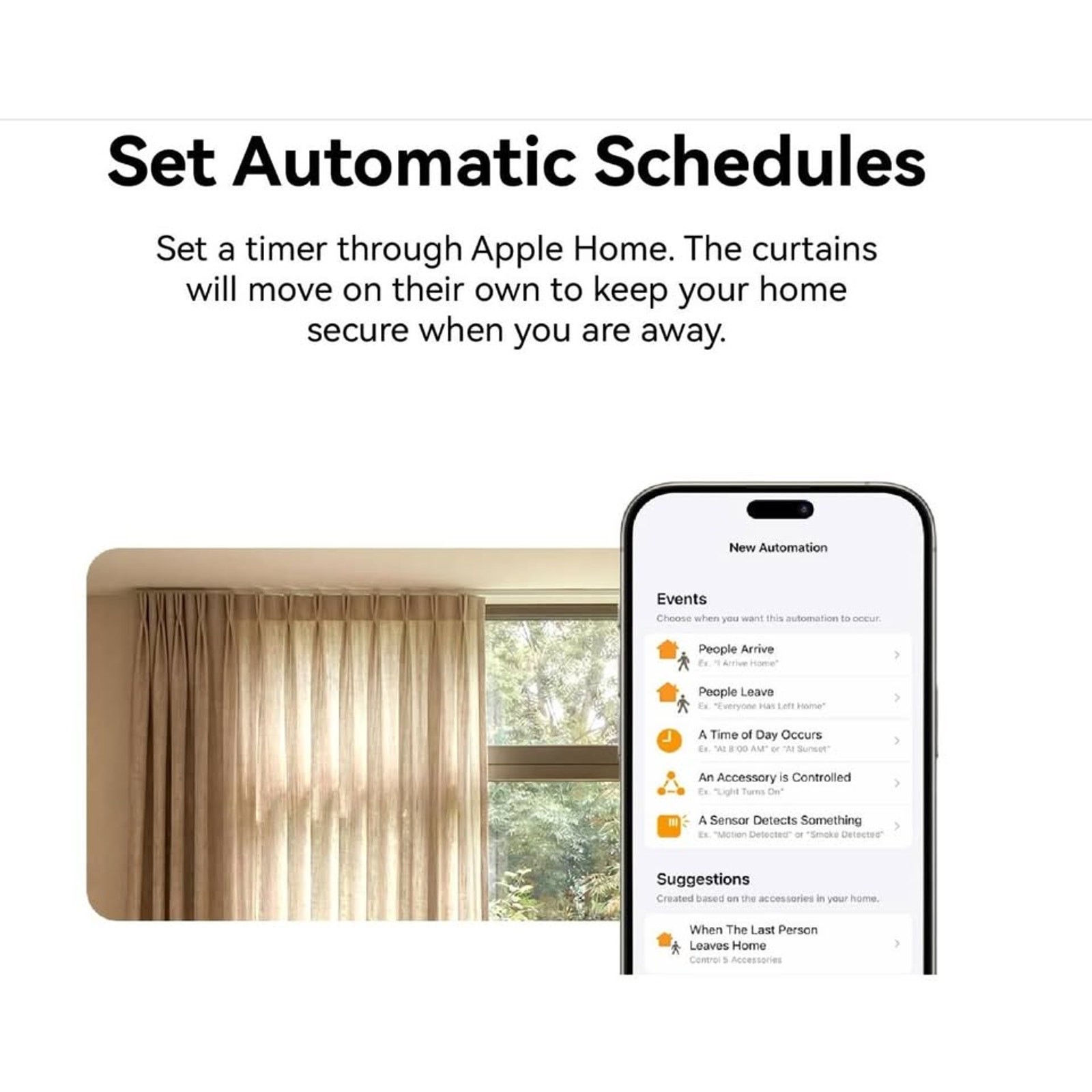 66″-114″ Smart Pro Motorized Curtain Track, No-Cut Adjustable Rail with Remote