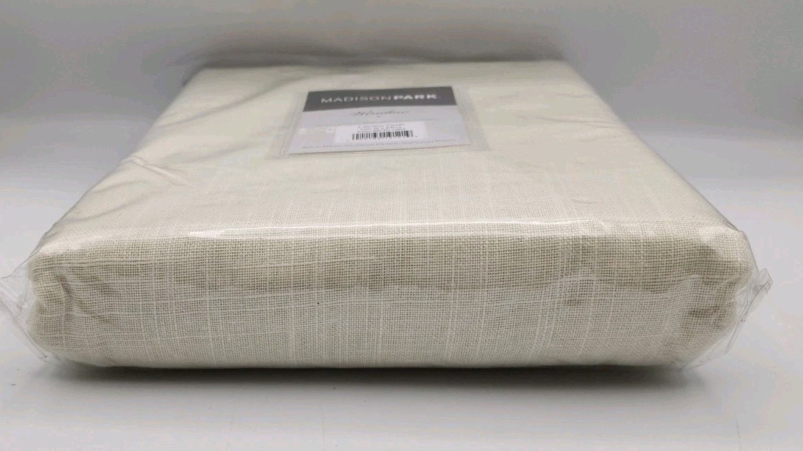 Madison Park Linen Blend Light Filtering 2 Window Panels 52x84in Kyler MP40-7983