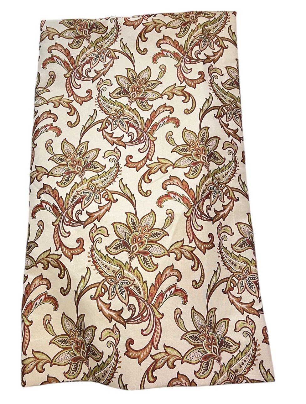 Pair Jacobean Floral Lined Curtain Panels Drapes Pinch Pleat 85” Long