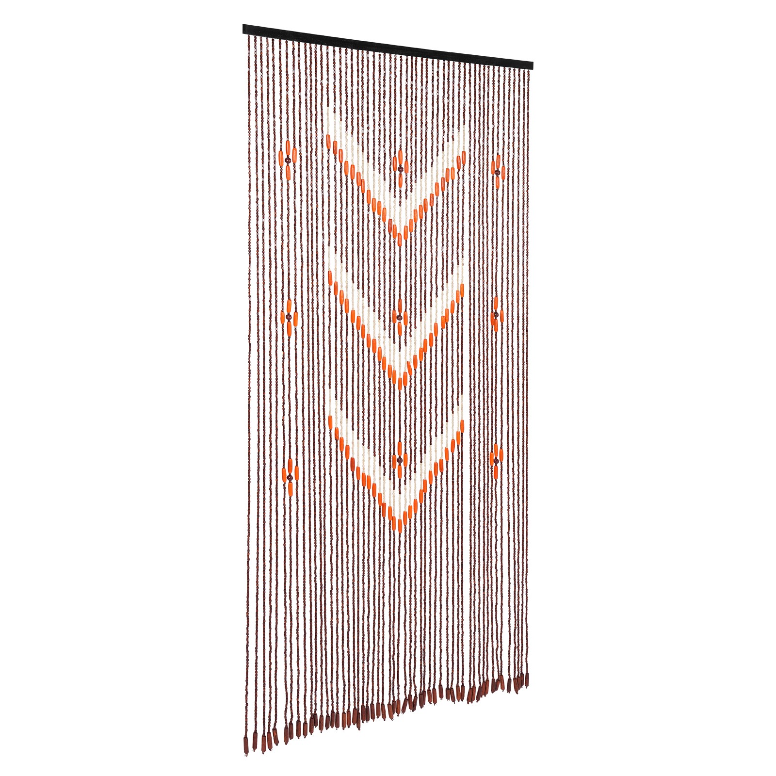 190×90 cm Bamboo Wood Beaded Curtain – 52 String Decorative Doorway Panel