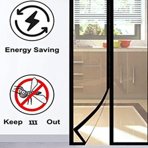 Transparent Insulated Door Curtain, Magnetic Thermal Door Cover Screen Door