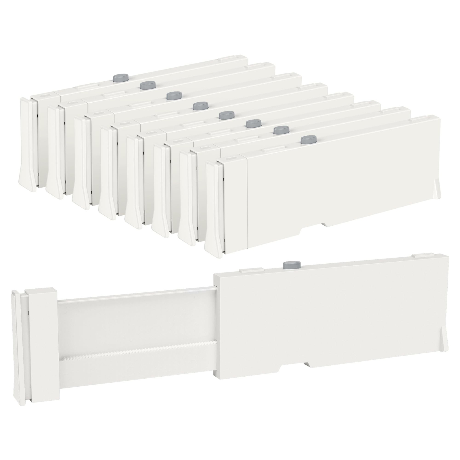 Vtopmart Drawer Dividers for Clothes 8 Pack, Adjustable 4″ High Exp… Fast Ship