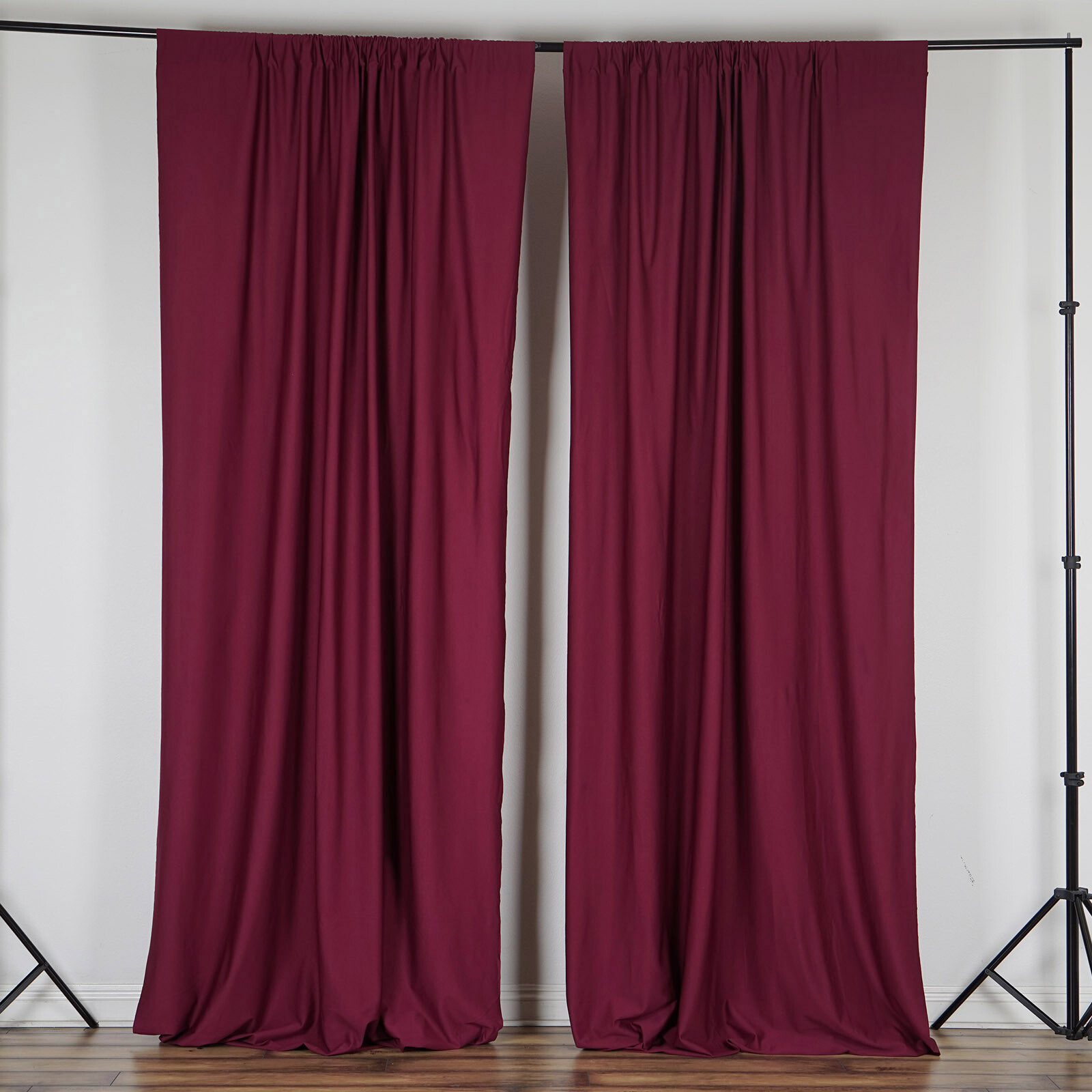 BURGUNDY 10 x 10 ft Polyester BACKDROP CURTAINS Drapes Panels Home Decorations