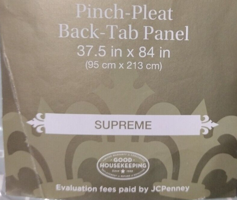 Royal Velvet, Pinch Pleat Back Tab Panel Supreme, 37.5″x84″ Dress Blue