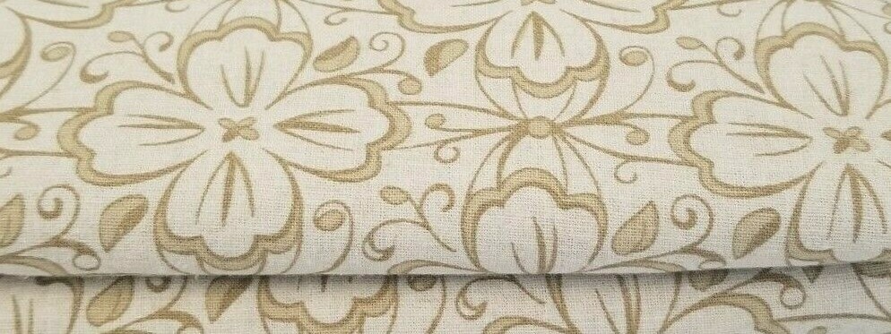 2 Home Tan Medallion Print Window Panels (1 pair) 108″ x 84″ NIP