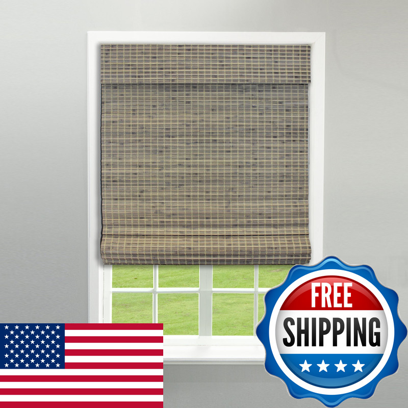 Radiance 2208866E Cordless Roman Shade 46 W X 64 L Driftwood