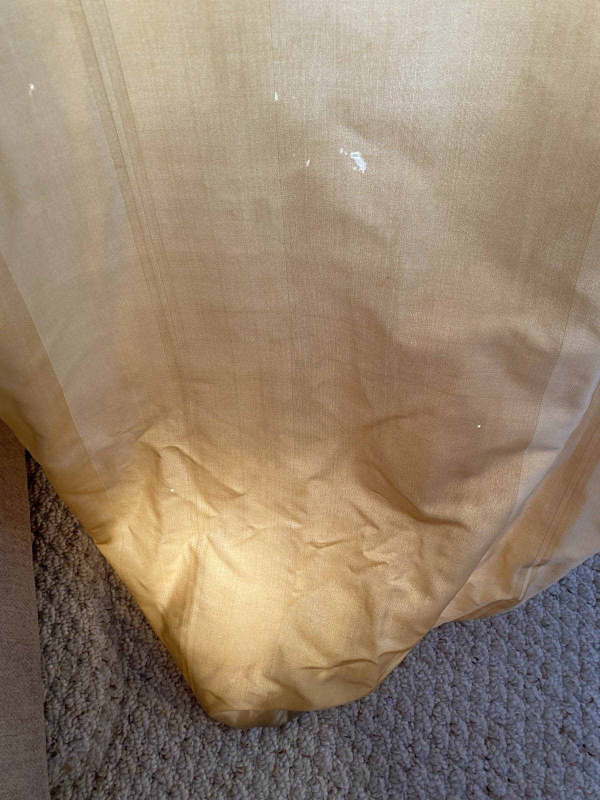 6 Panels Restoration Hardware Gold 100% INDIA SILK Curtains Drapes 51X84” Lined