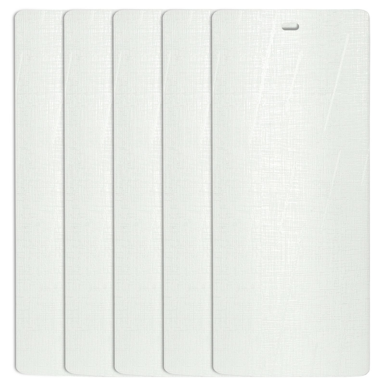 DALIX Silky Vertical Window Blinds Premium Textured Set 5 Pack Qty / White