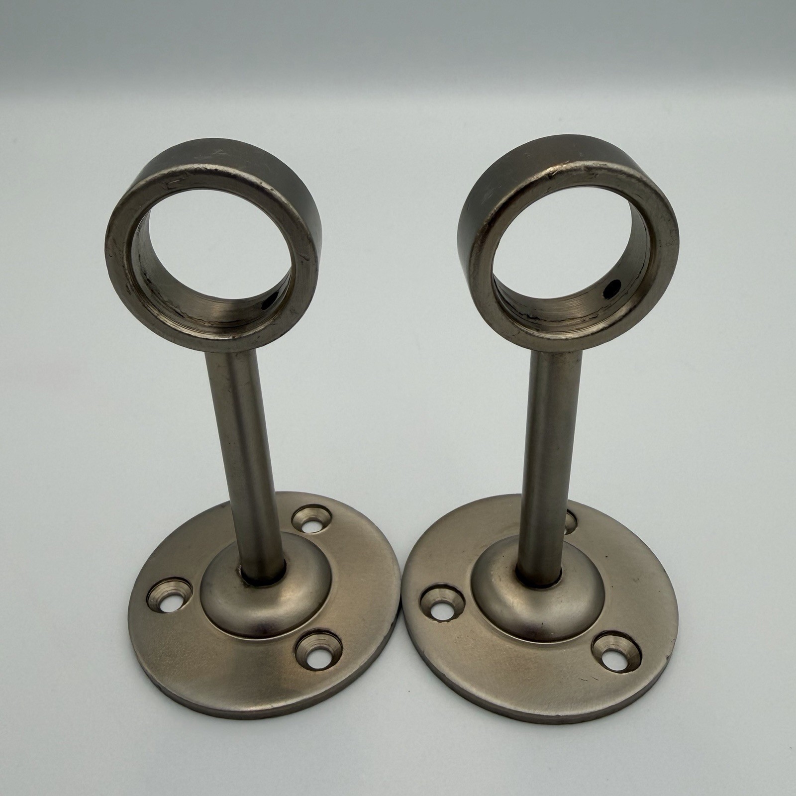Pottery Barn Kids Teen 1” Curtain Rod Brackets Pewter Set of 2