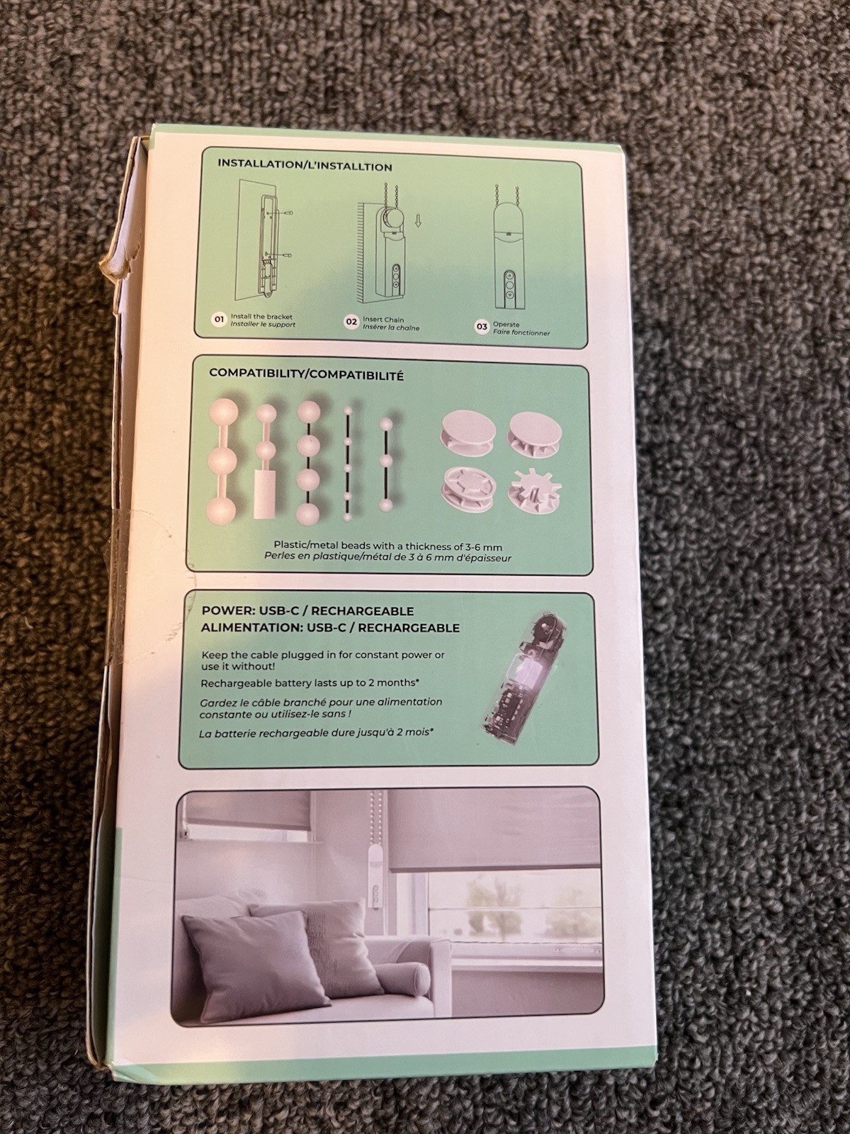2x Aura Smart Shade Ombré Intelligence Motorized Blind Controller Ly1690 READ