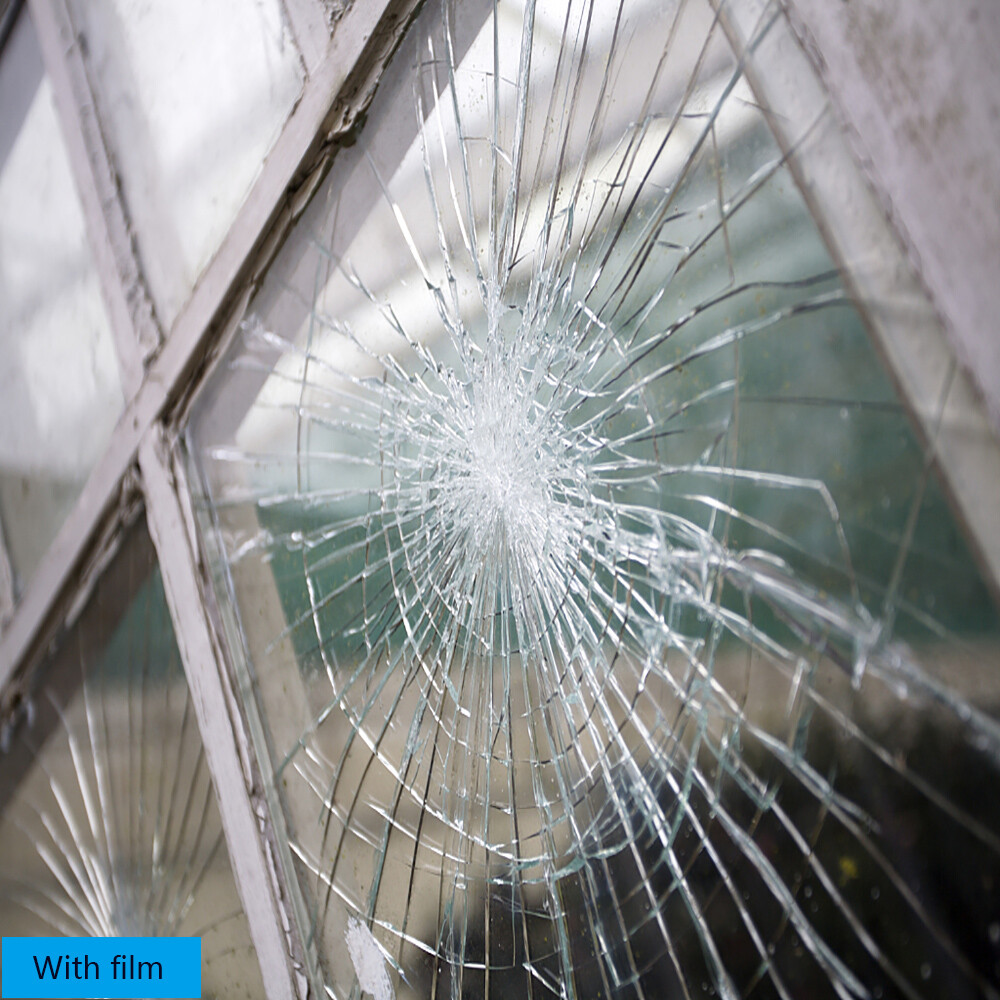 2mil Clear Safety Film Window Tint Home Anti-Shatter Glass Protection Solar Tint