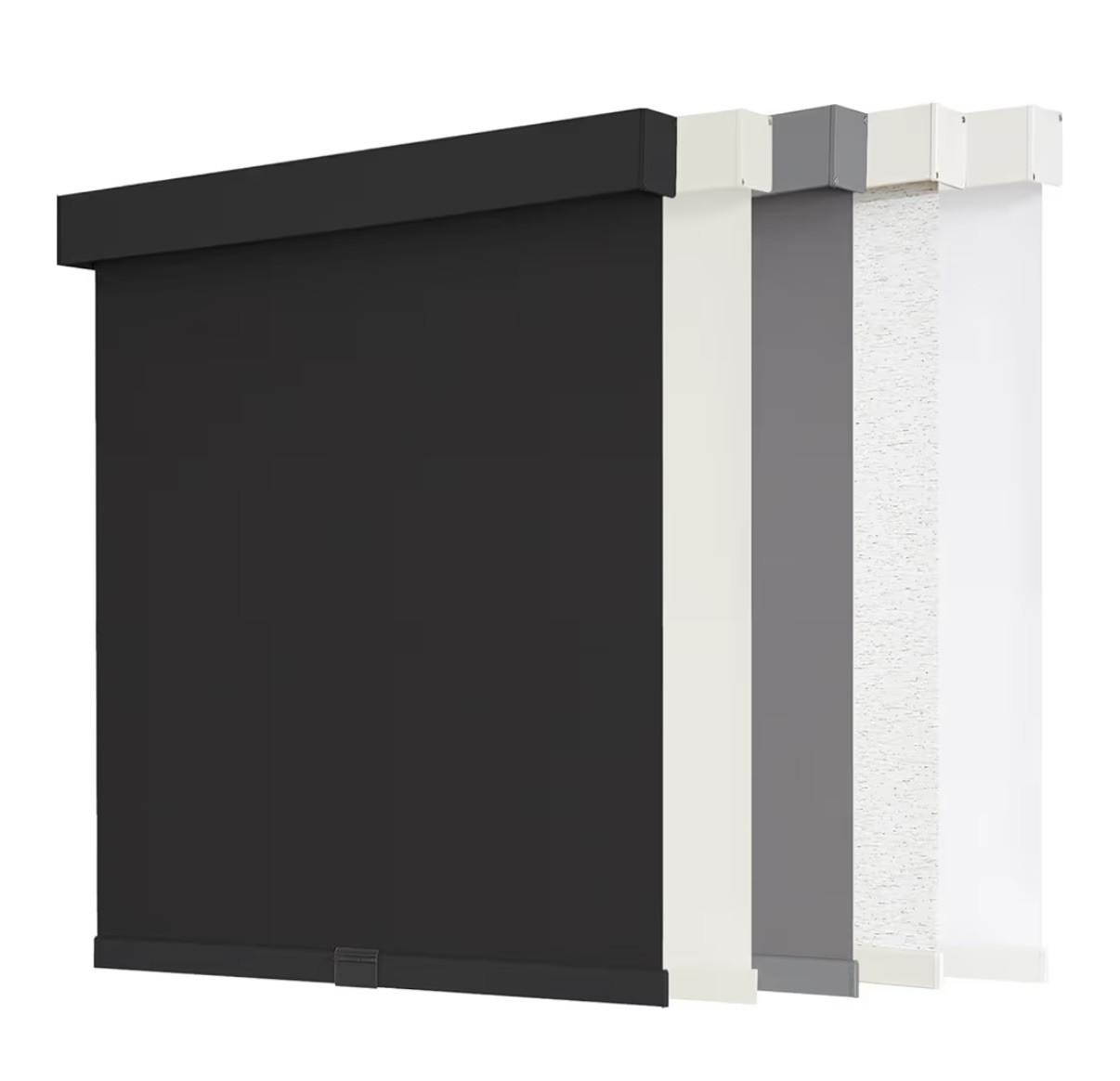AOSKY Blackout Roller Shades Cordless. 35” W x 72” H. Black. Open Box