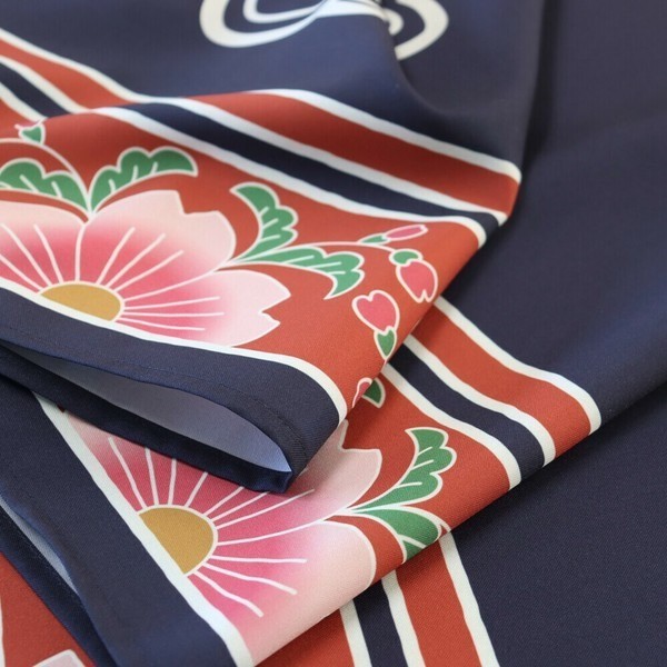 Japan Traditional Noren Curtain – Kamon Design Winter Decor Gift Navy