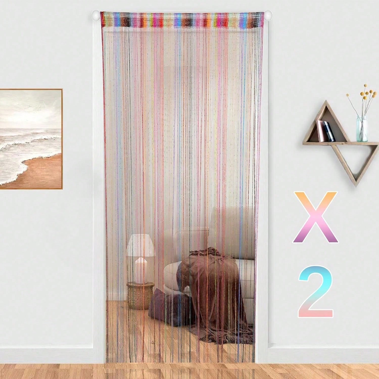 2 PCS Door Curtain 100 x 200cm Fly Screens for Doors Door Curtain String Curtain