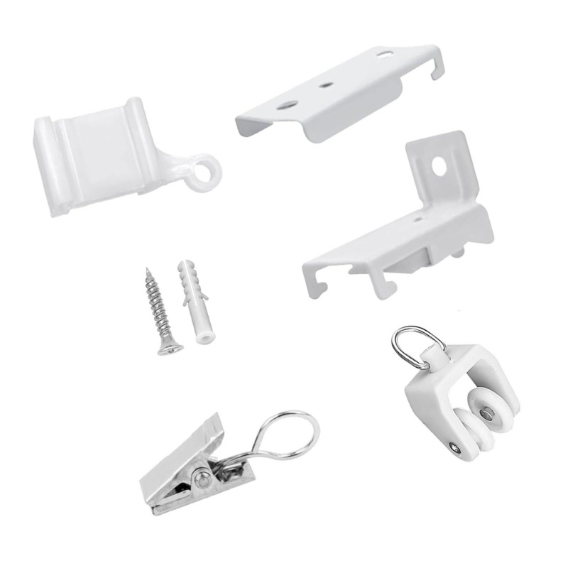 Adjustable Curtain Rail Assembly Bendable Curtain Rail Hardware Easy to Install