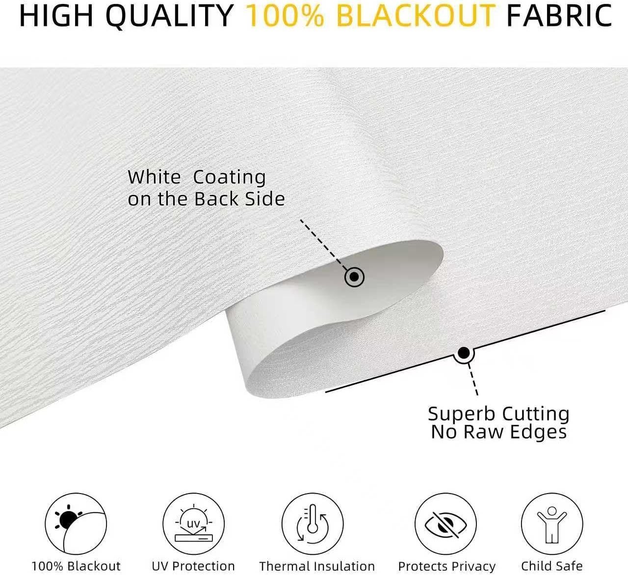 Cordless Blackout Roller Shades for Windows, Striped Free-Stop Window Blinds …