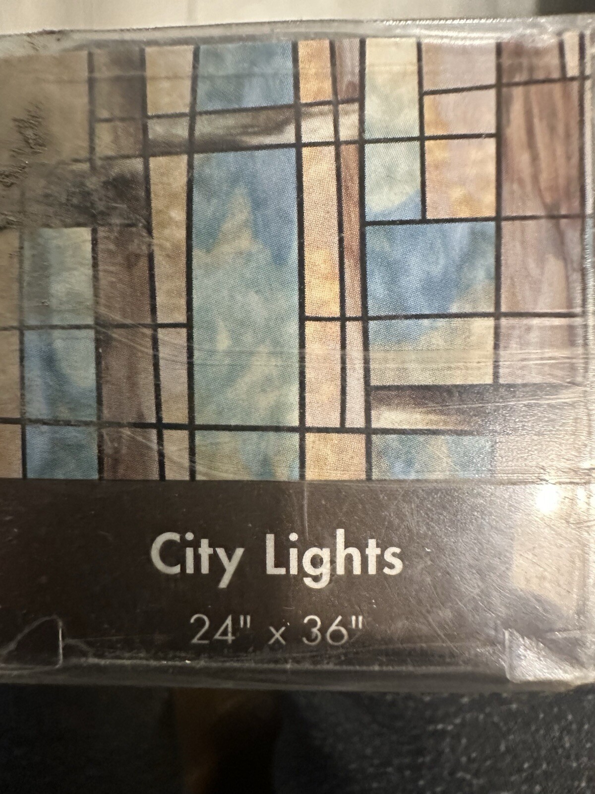 | Window Privacy Film Stained Glass Pattern | Non 24″ x 36″ City Lights