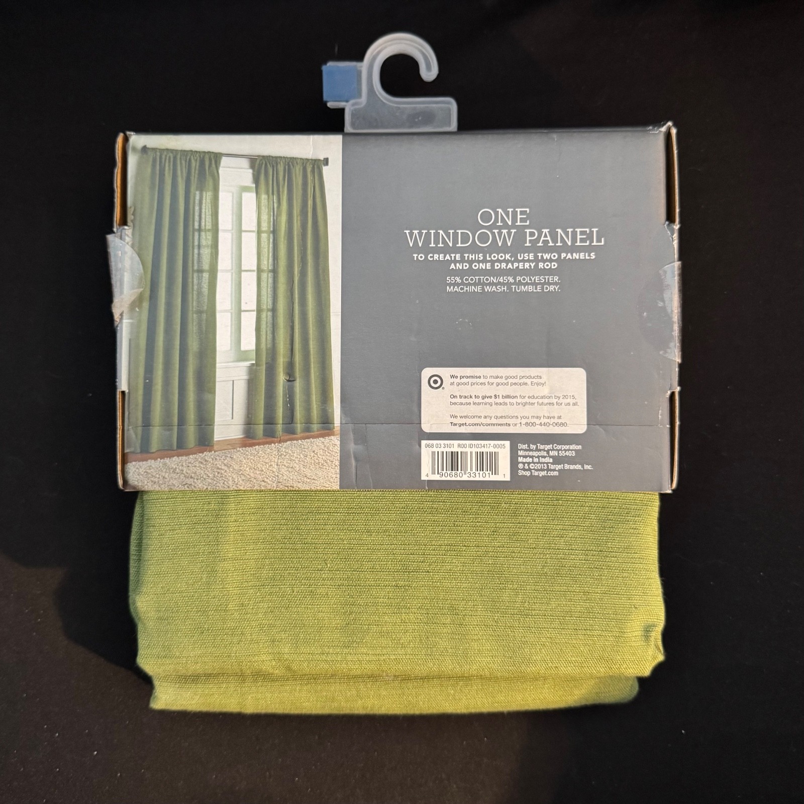 Solid Color Curtains by Threshold, two panels (Green)