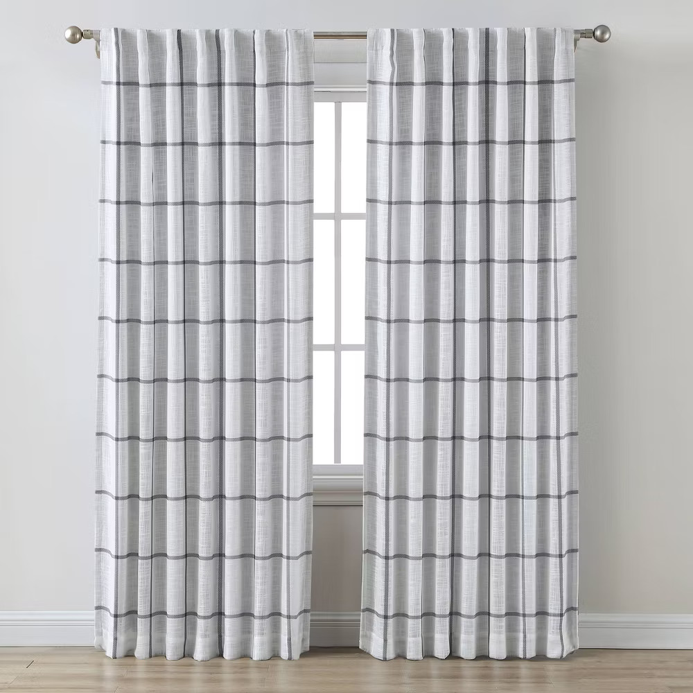 1pc 50″x108″ Blackout Window Curtain Panel Gray – Threshold