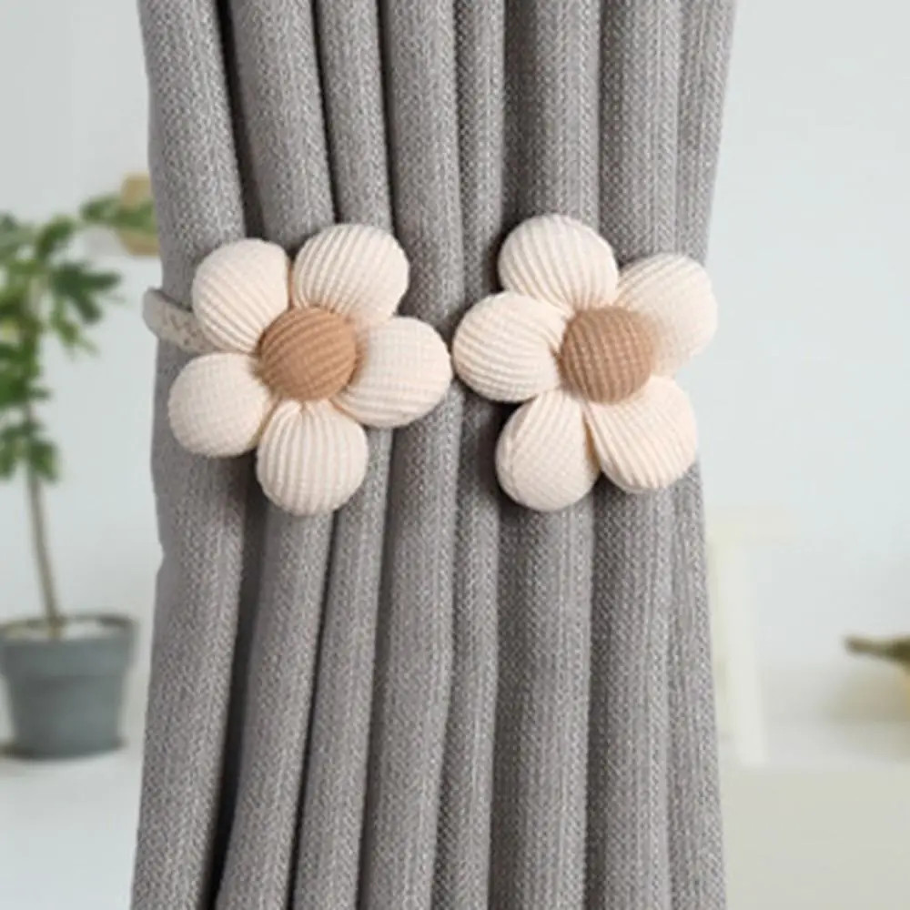 1Pcs Modern Flower Shape Curtain Tieback No Punching Twist Bough Rope Curtain Bu