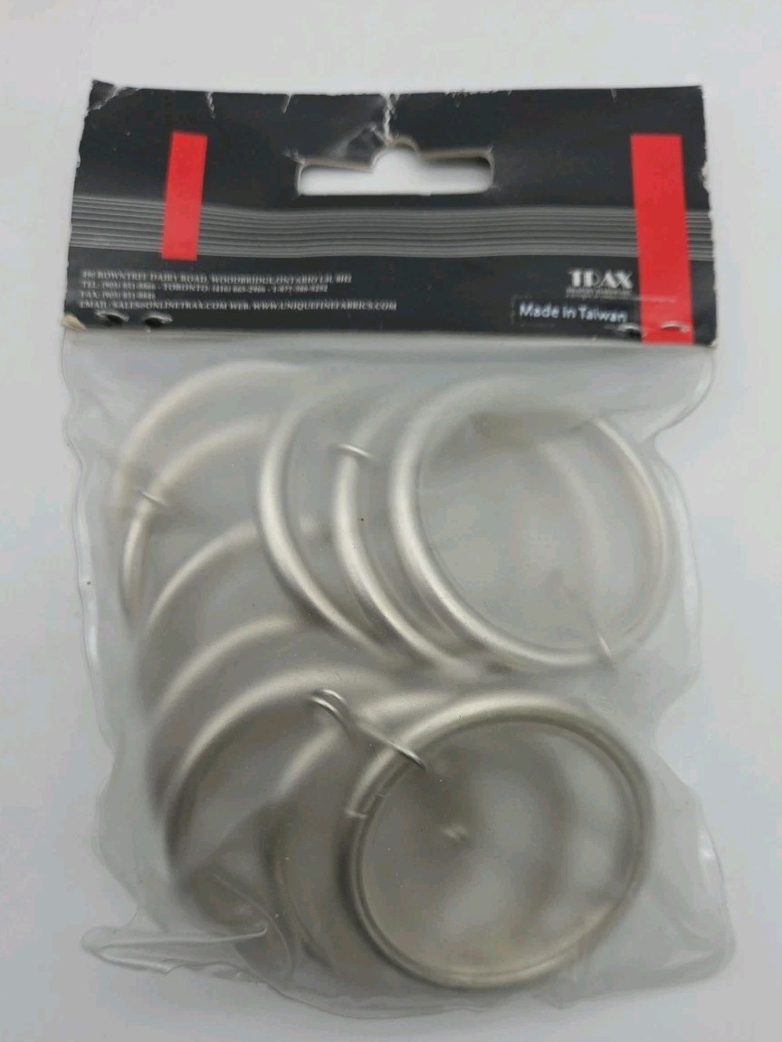 TRAX Drapery Decorative Rings Silver URG NB Inside 1.5″ Outside 1.97″ 10 Pack