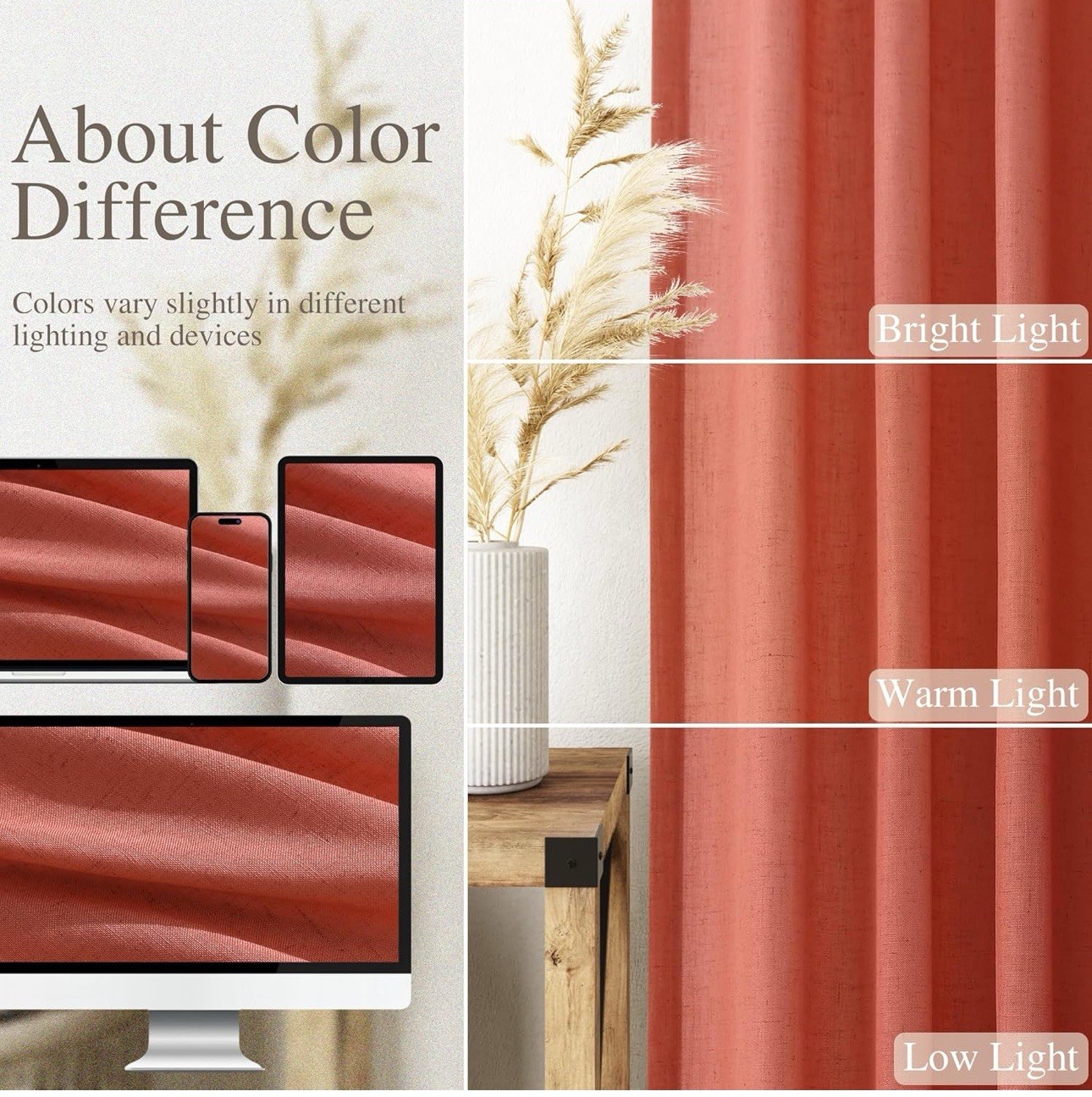 Aesthetics Curtains 2 Panels Linen Blend 52×120