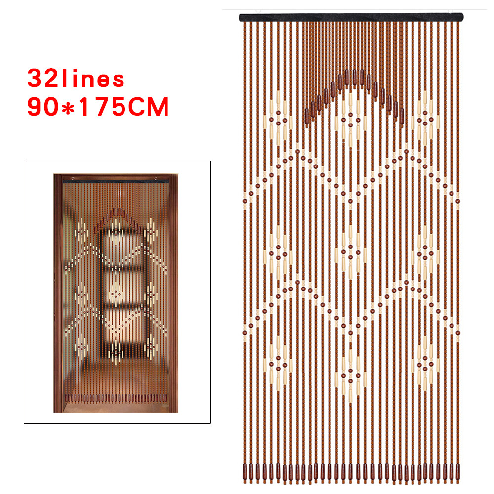 Bamboo Bead Curtain Doorway Window Door Screen Patio Porch Room Divider 32 Lines