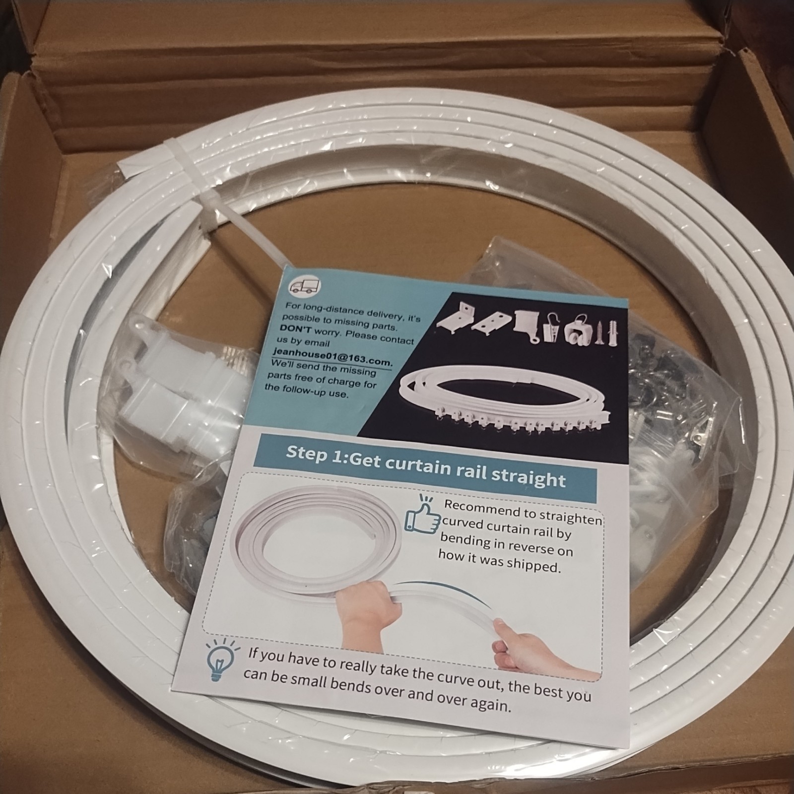 Bendable Curtain Track System Ceiling Or Wall Mount 14’