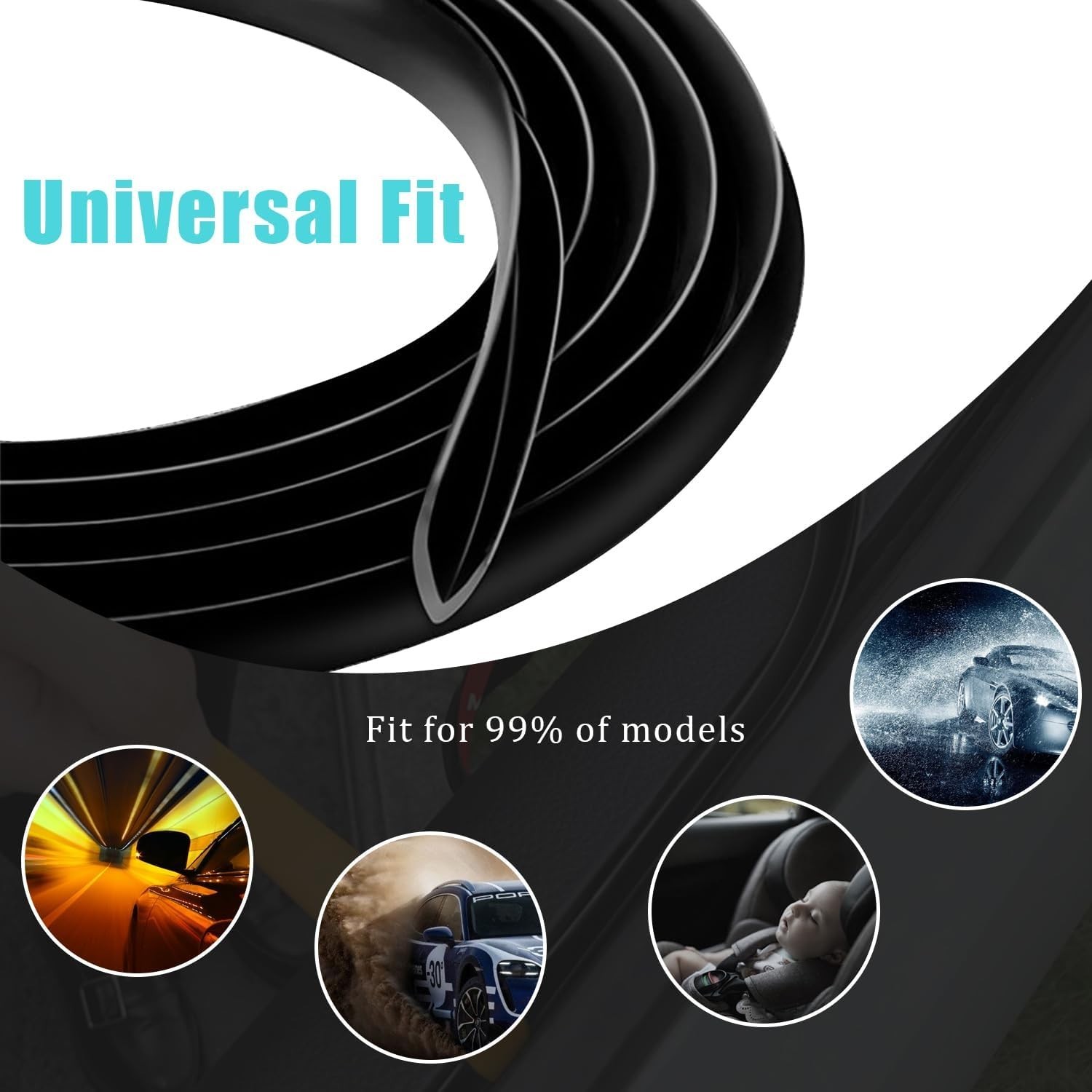 4M/13.1FT Car Window Seal Strip,Car Window Weather Stripping Seal,Universal Auto