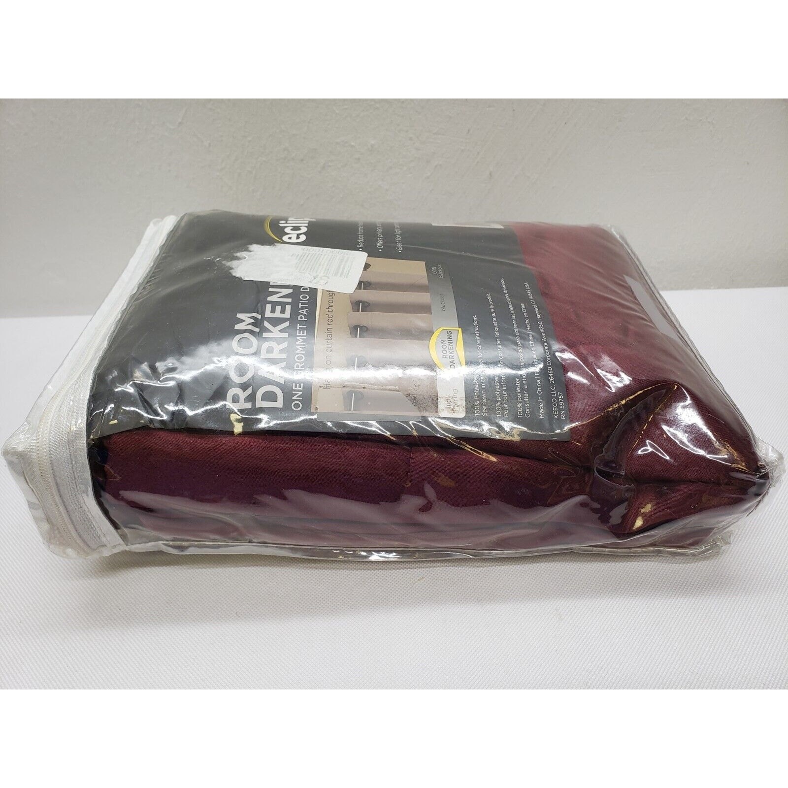 Eclipse Tricia Grommet Top Darkening Patio Curtain Panel 84x 100 in Sangria