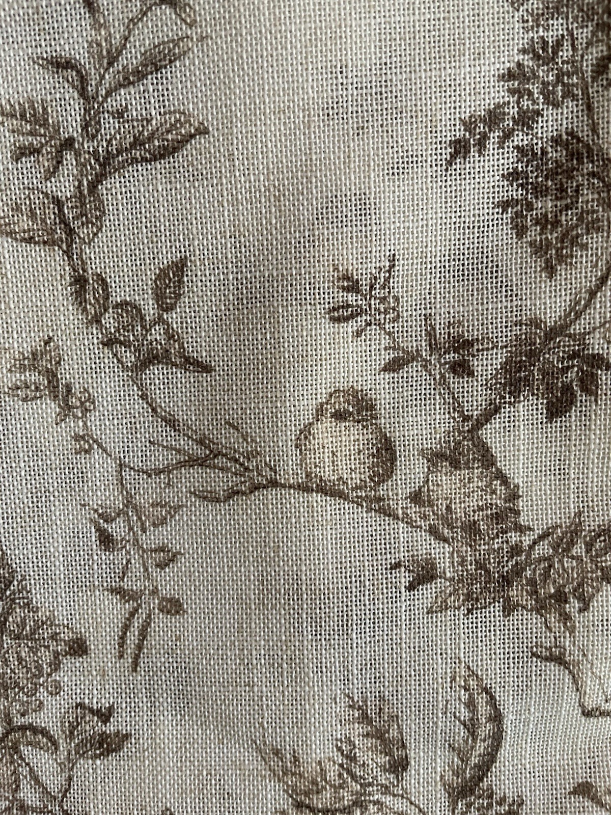 LAURA ASHLEY Birds Meadow Floral Natural Linen Blend Curtain Panel Set NEW 38X96