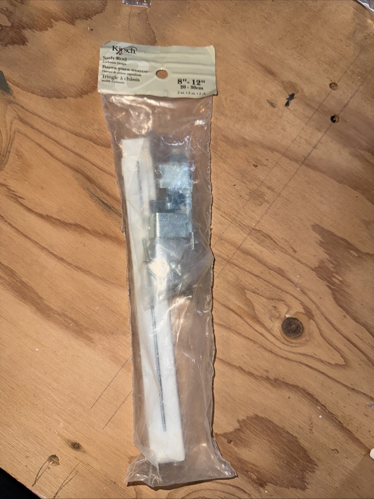 Kirsch Sash Curtain Rod Pair 8″ – 12″ White Rectangular Metal w/ Hardware Hanger
