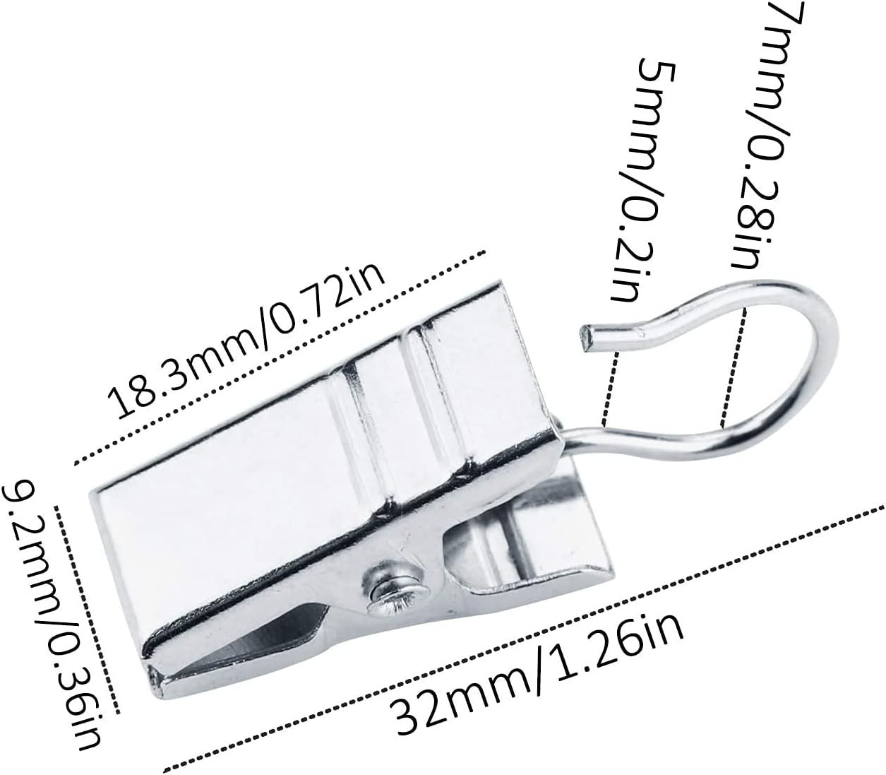 30 Pack Mini Heavy-Duty Hook Clip Set Curtain Clips for Photos Home