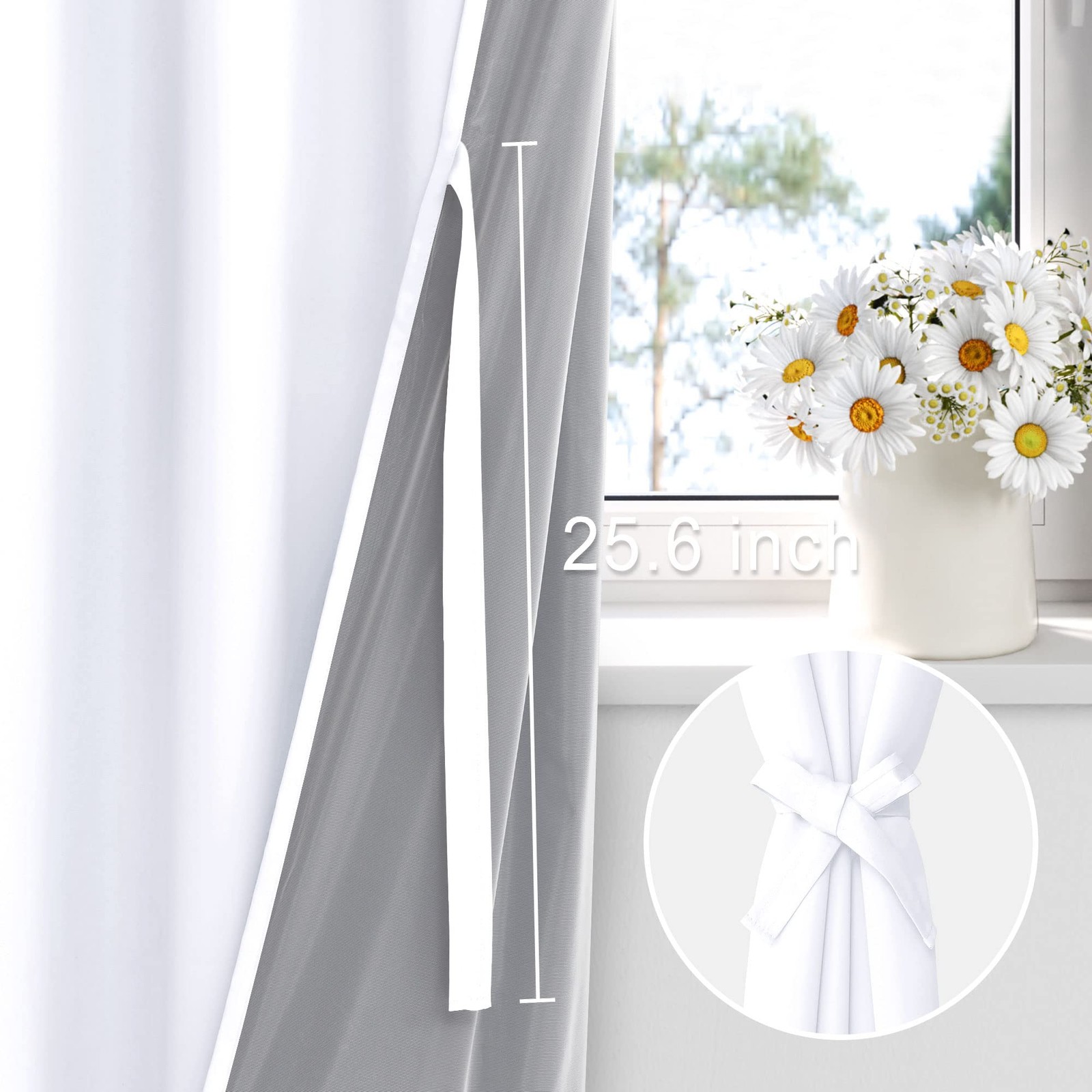 Xwzo White 100 – And Full Light Blocking Drapes Black Liner For Large