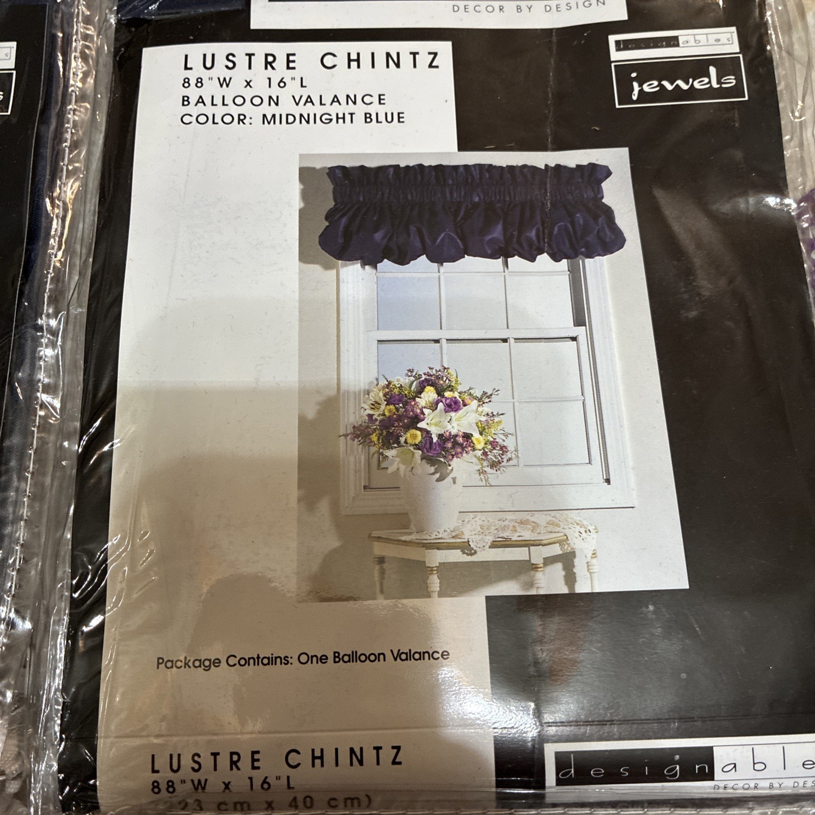 Ballon Valance Midnight Blue 2 PACs 88w X 16L New