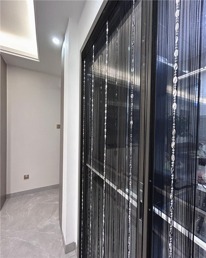 100cmX200cm Decorative Door String Curtain Beads Wall Panel Fringe Window Room D