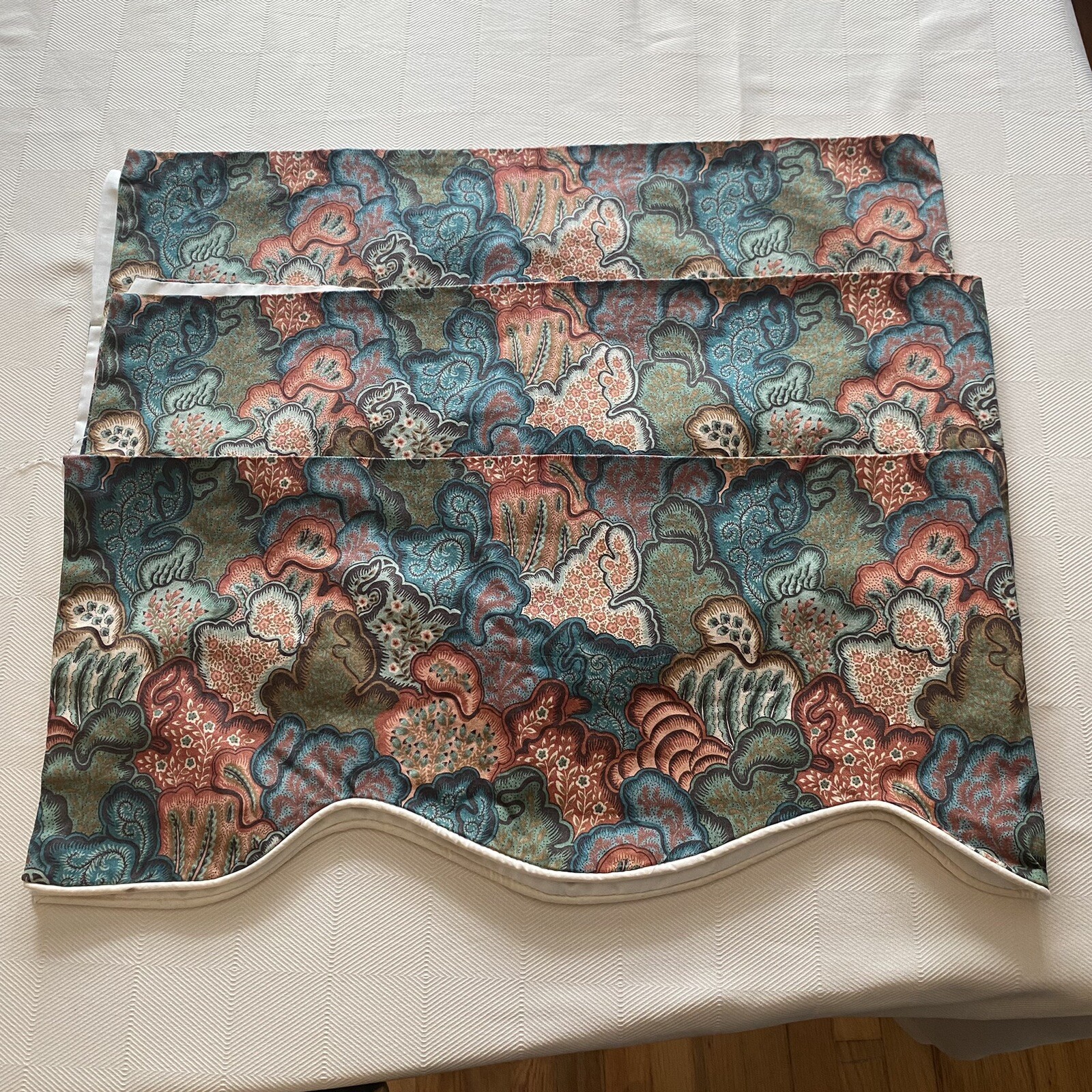 Waverly Fabric Henry Ford Greenfield Village Paisley Valances SET 3 52×11