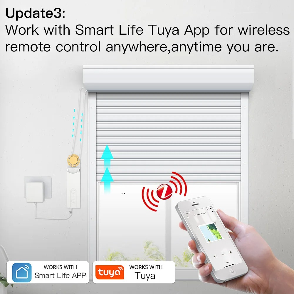 MOES New ZigBee Smart DIY Roller Blinds Motor – Tuya App, Alexa/Google Voice Con